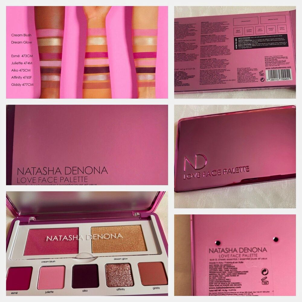 Natasha Denona Love Face Palette 7-Pc Eye Shadow Blush Highlighter Set